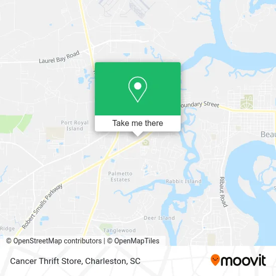 Cancer Thrift Store map