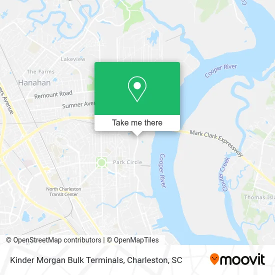 Kinder Morgan Bulk Terminals map