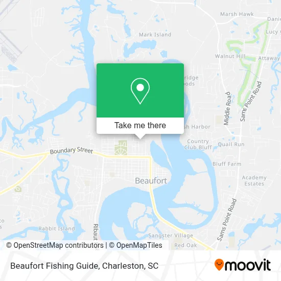 Beaufort Fishing Guide map