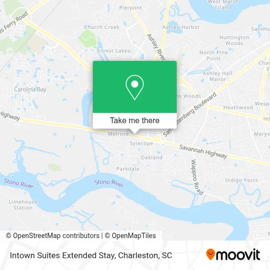 Intown Suites Extended Stay map