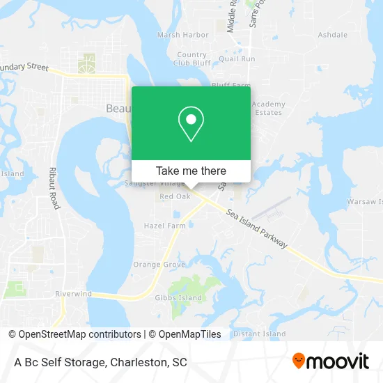 A Bc Self Storage map