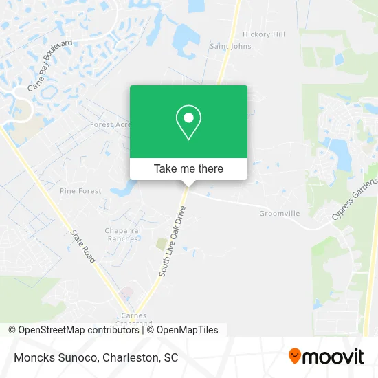 Moncks Sunoco map