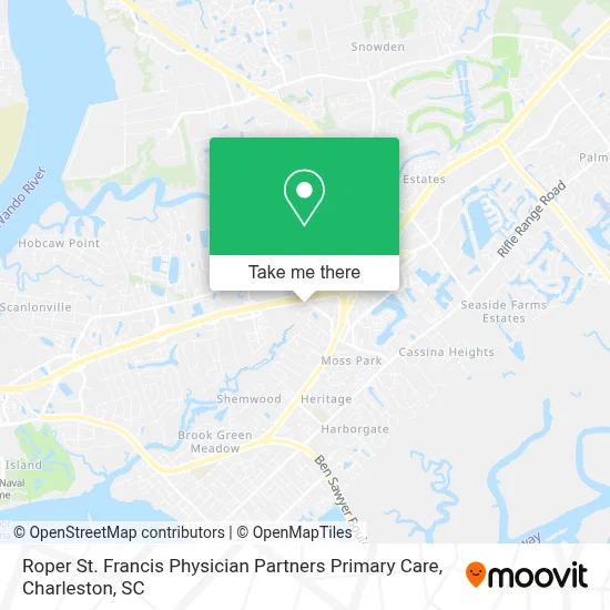 Roper St. Francis Physician Partners Primary Care map