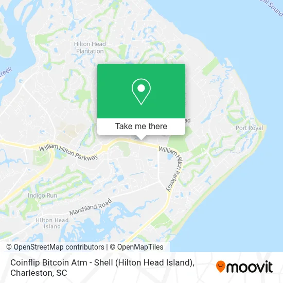 Coinflip Bitcoin Atm - Shell (Hilton Head Island) map