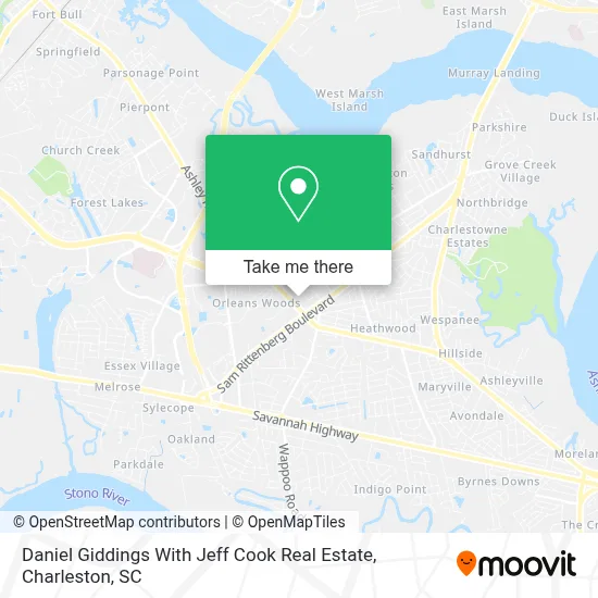 Daniel Giddings With Jeff Cook Real Estate map