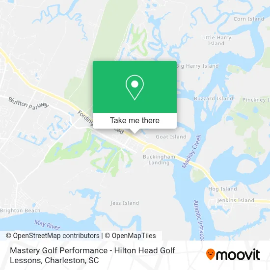 Mastery Golf Performance - Hilton Head Golf Lessons map
