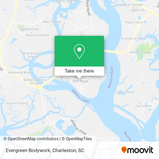 Evergreen Bodywork map