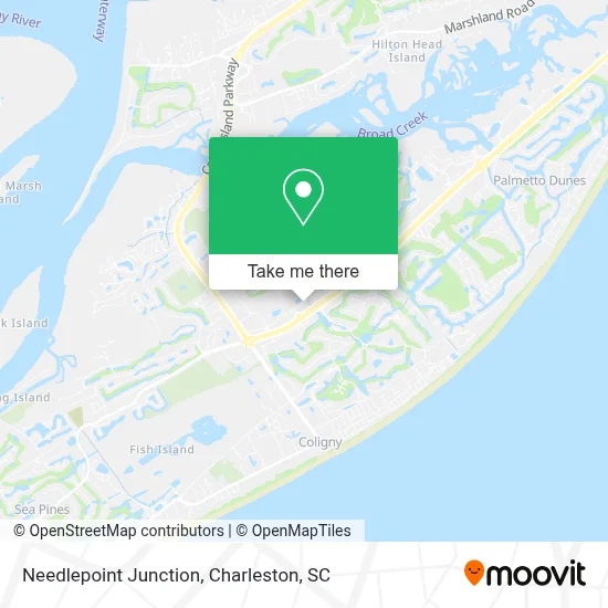 Needlepoint Junction map