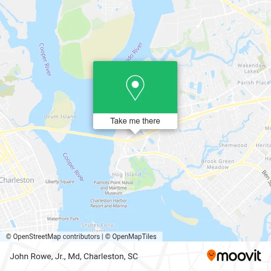 John Rowe, Jr., Md map