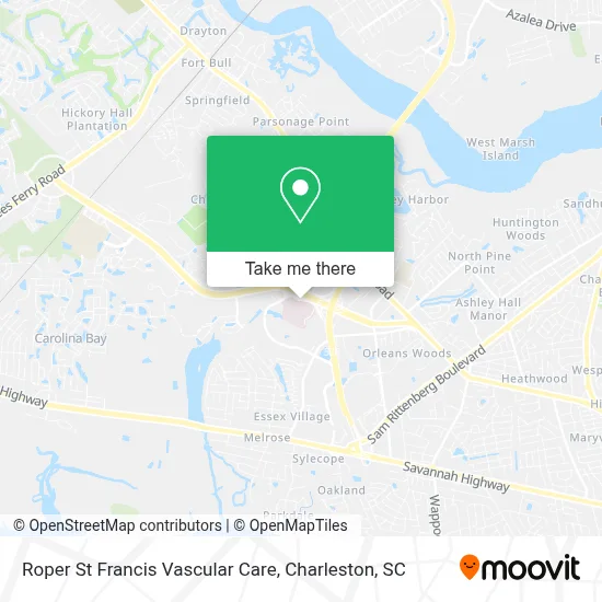 Roper St Francis Vascular Care map