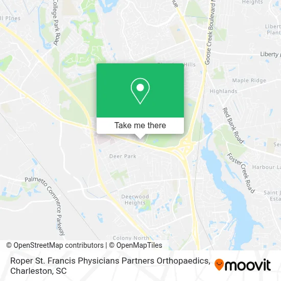 Roper St. Francis Physicians Partners Orthopaedics map