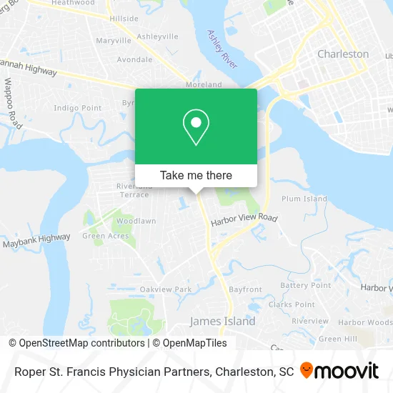 Roper St. Francis Physician Partners map