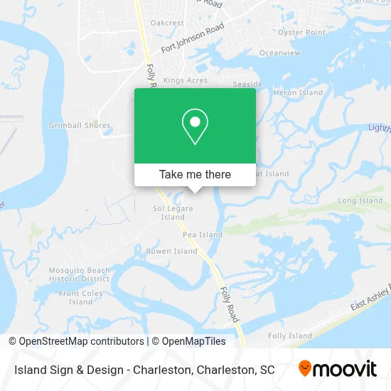 Island Sign & Design - Charleston map