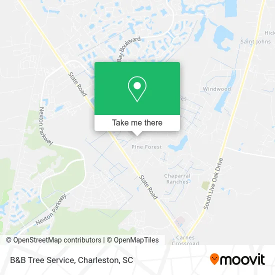 B&B Tree Service map