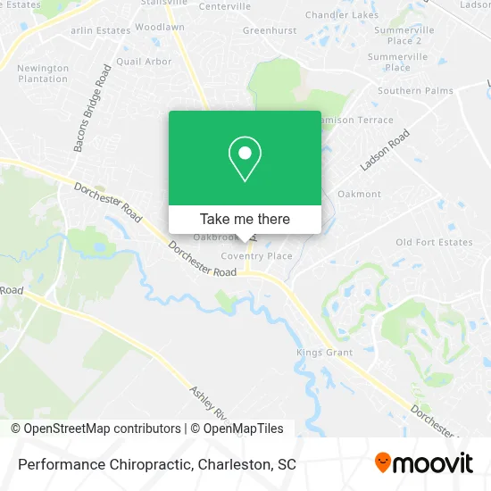 Performance Chiropractic map