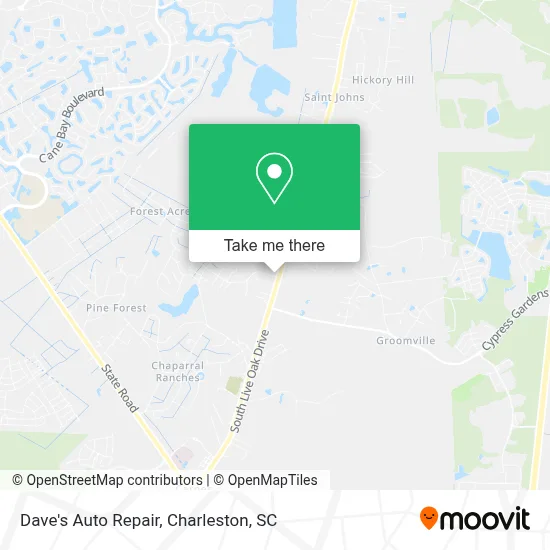 Dave's Auto Repair map