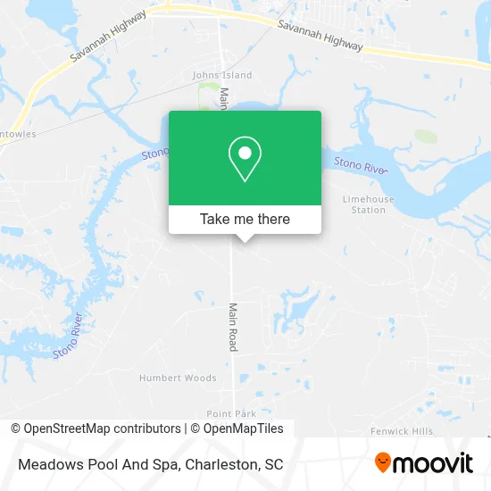Meadows Pool And Spa map