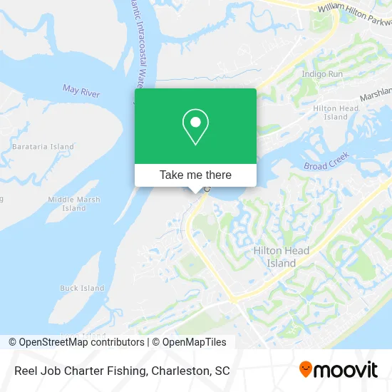 Reel Job Charter Fishing map