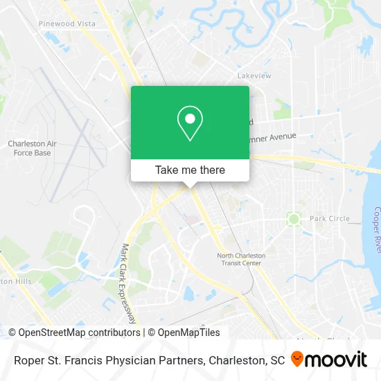 Roper St. Francis Physician Partners map