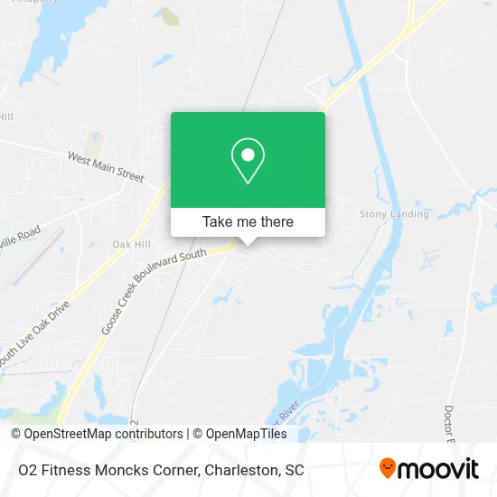 O2 Fitness Moncks Corner map