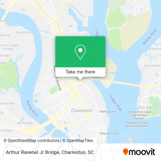 Arthur Ravenel Jr Bridge map