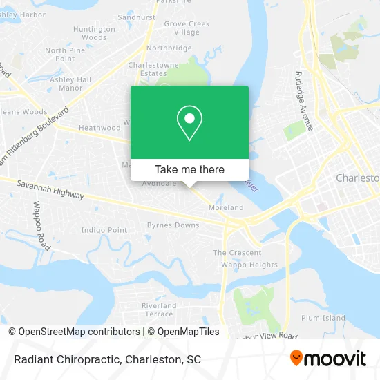 Radiant Chiropractic map