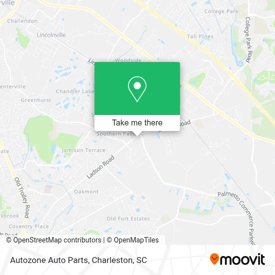 Autozone Auto Parts map
