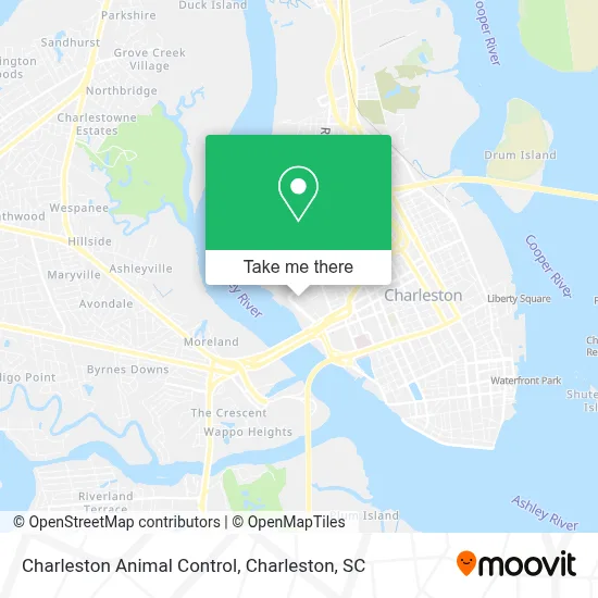 Charleston Animal Control map