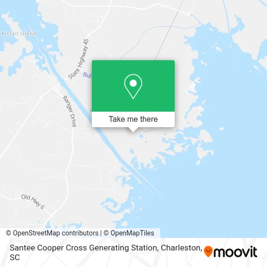 Santee Cooper Cross Generating Station map
