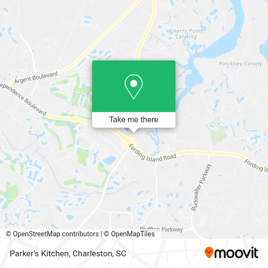 Parker's Kitchen map