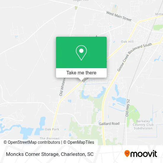 Moncks Corner Storage map