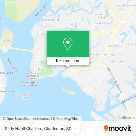 Salty Habit Charters map
