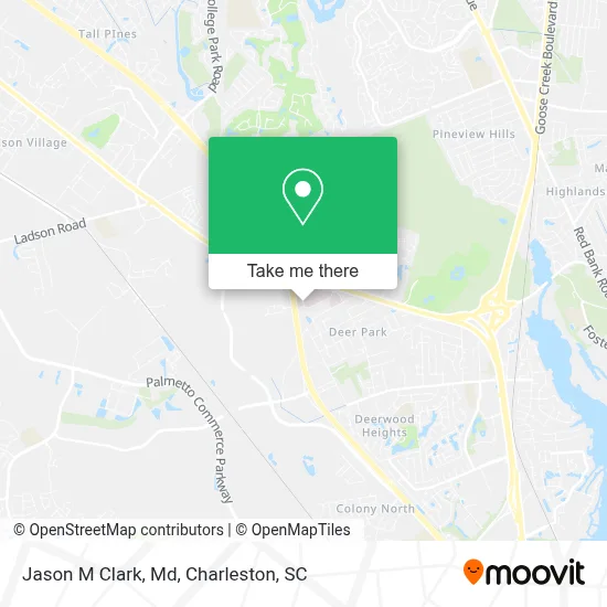 Jason M Clark, Md map