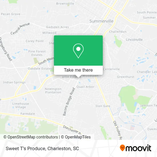 Sweet T's Produce map