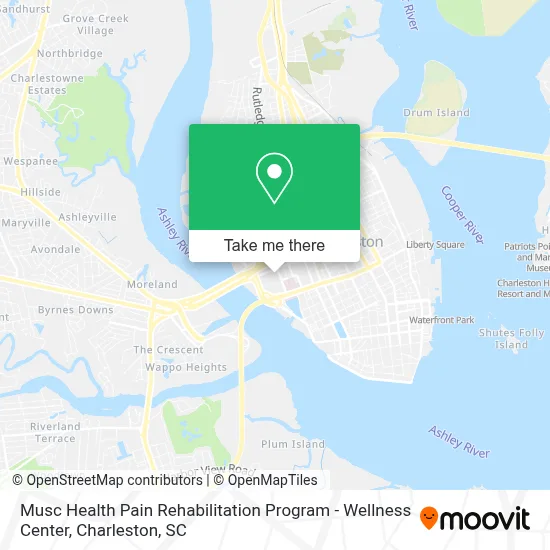Musc Health Pain Rehabilitation Program - Wellness Center map