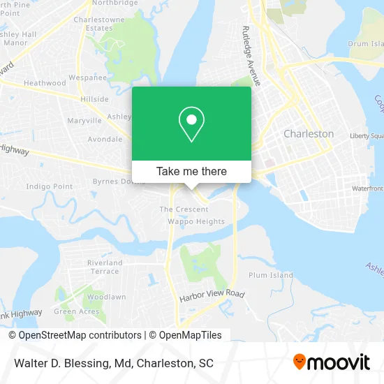 Walter D. Blessing, Md map