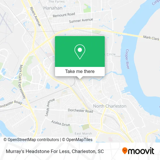 Murray's Headstone For Less map