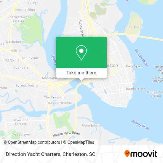 Direction Yacht Charters map