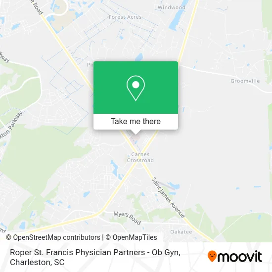 Roper St. Francis Physician Partners - Ob Gyn map