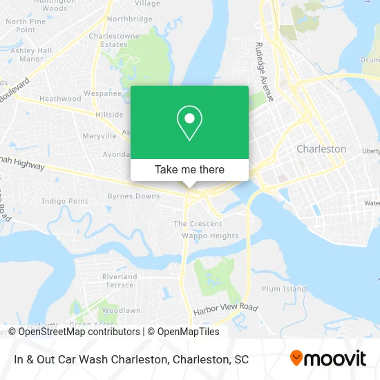 In & Out Car Wash Charleston map