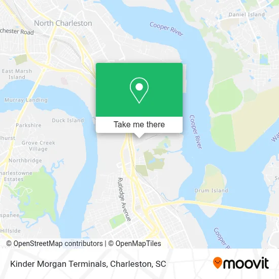 Kinder Morgan Terminals map