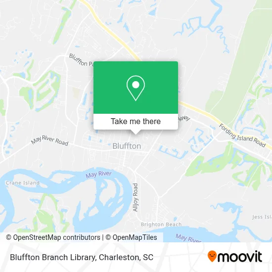 Bluffton Branch Library map