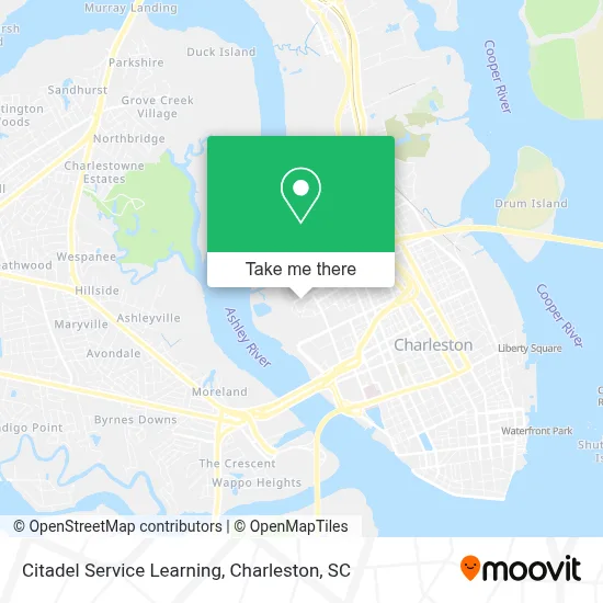 Citadel Service Learning map
