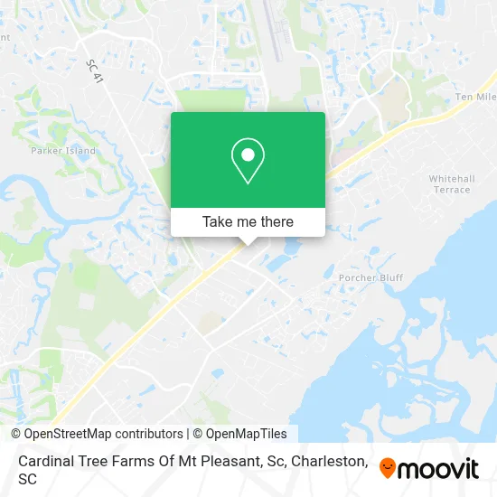Cardinal Tree Farms Of Mt Pleasant, Sc map