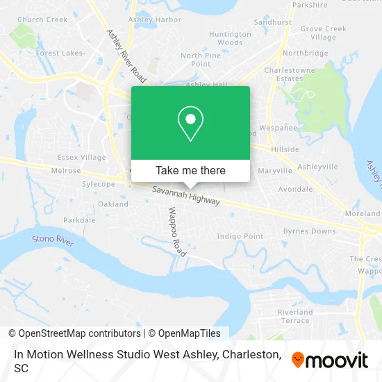 In Motion Wellness Studio West Ashley map