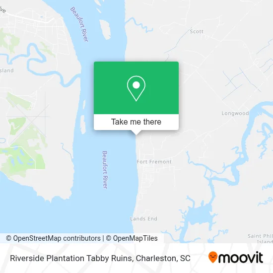 Riverside Plantation Tabby Ruins map