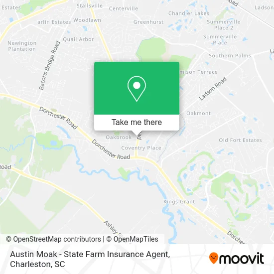 Austin Moak - State Farm Insurance Agent map