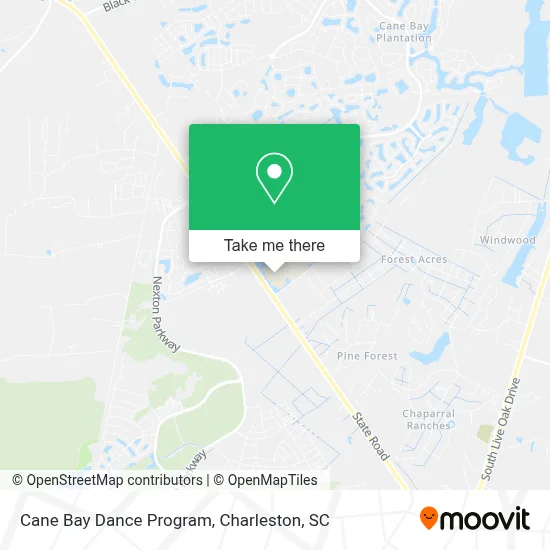 Cane Bay Dance Program map