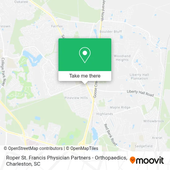 Roper St. Francis Physician Partners - Orthopaedics map