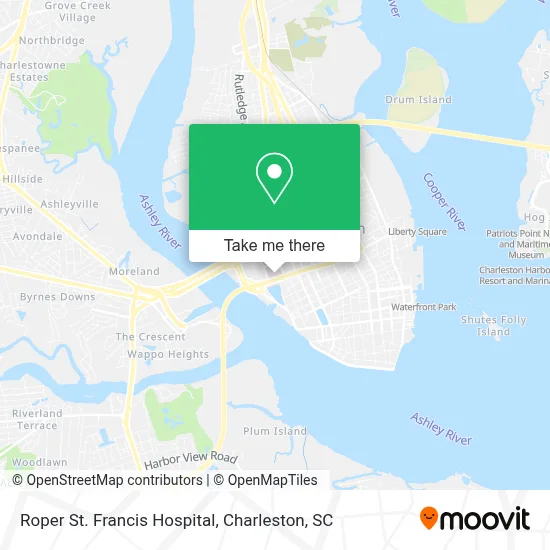 Roper St. Francis Hospital map